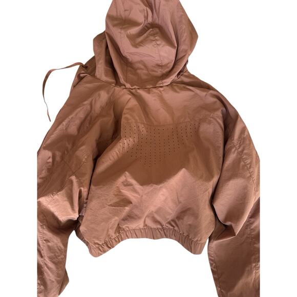 Victoria’s Secret Parachute Jacket Womens XL Slouchy Cropped Brown Bronze - Picture 13 of 16
